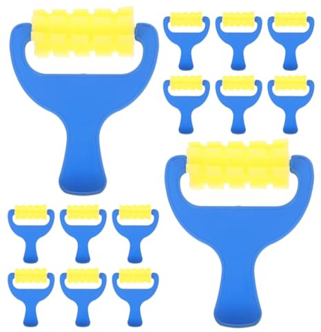 MOLUCKFU Ensemble de Pinceaux Rouleau en Éponge pour Garçon et Filles 16 Pièces Petit Rouleau Multifonction Réutilisable Kit de Peinture Éveil Créatif Activités Manuelles Éducatives