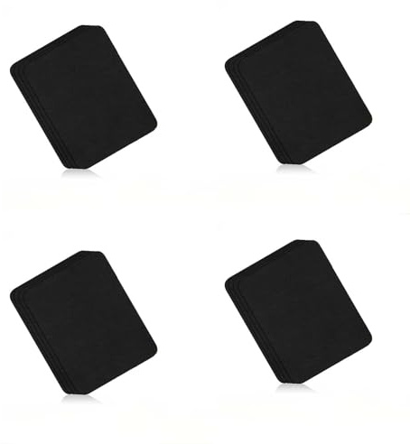 Iron on Patches for Clothing - ShiningUU 20 Pcs Black Polyester Fabric Repair Patches, 12.5 cm x 9.7 cm Iron-on Mending Tape for Jeans, Clothes Decoration
