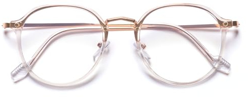 EYEGLSMST Lunettes De Lecture Retro Rondes Vintage Pour Femmes - Grandes Ovales Métal Lecteur Anti-Lumière Bleue,Contre La Fatigue Oculaire