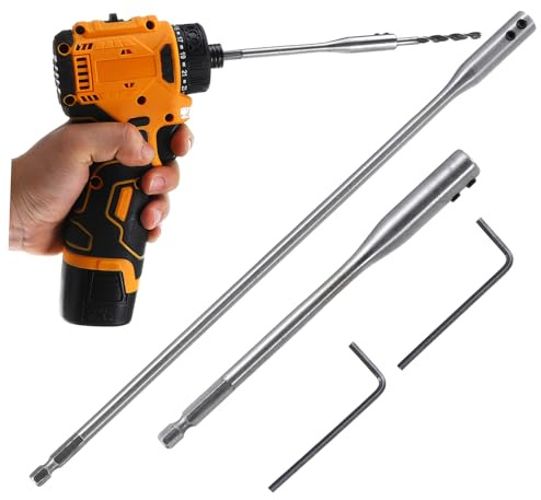 Housoutil Rallonge de Foret Acier Haute Teneur pour Forets Spade Kit Extension avec Clés Mécanique et Construction
