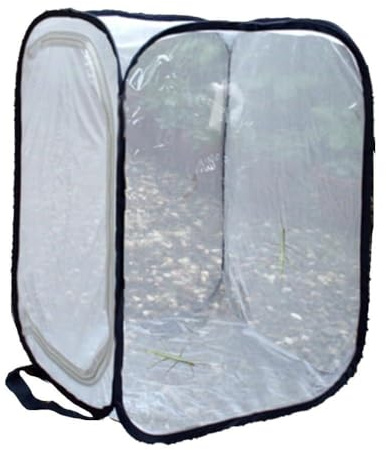 Lawnoval Scatola portatile per la crescita delle piante e habitat delle farfalle, panno pieghevole, 33 x 33 x 3 cm, bianco, 40 x 40 x 60 cm