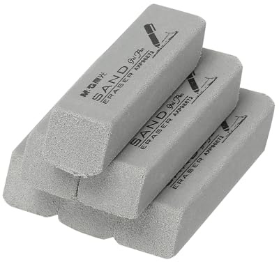 PATIKIL 6 Pcs Sand Erasers, Frosted Eraser Block Easy to Clean Durable Bulk for Gel Ink Ballpoint Fountain Pen Office, AXP96672, Gray