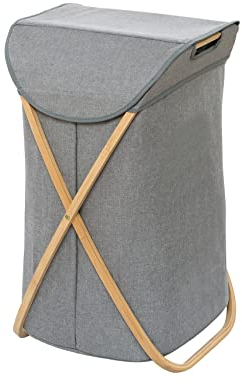 WENKO Wäschesammler Bahari, Grau, Groß