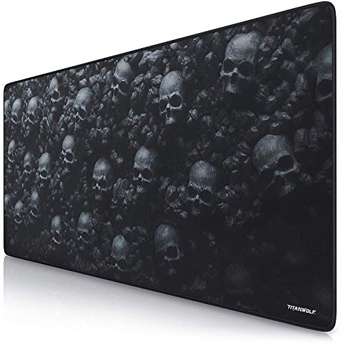 TITANWOLF Tappetino per mouse XXL 900 x 400 – Office Mousepad – controllo preciso del mouse migliora la velocità e la precisione – Tenuta stabile – Lavabile – Sottomano per ufficio e casa