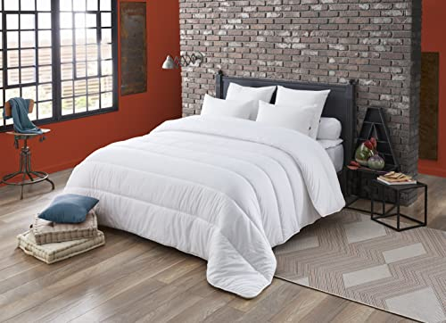 DODO - Couette Tempérée Multi Protect 220x240 cm - Convient 2 Personnes - Anti-Acariens et Punaises de Lit - Tissu 100% Polyester - Garnissage 100% Polyester Termolite Lin Protect - Lavable à 40°C