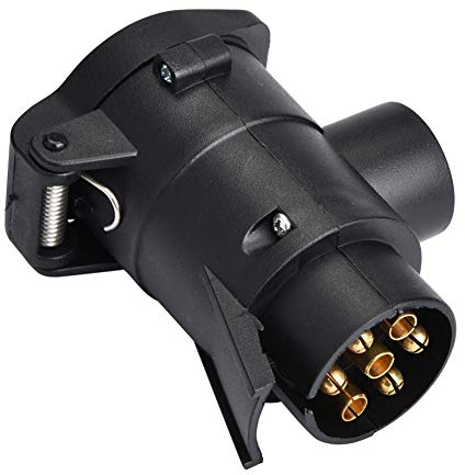 Adaptador de Remolque de 7 a 13 Pines, Adaptador de Remolque convertidor, Adaptador de Enchufe de Remolque, 7 a 13 Pines 12 V para Coche, Adaptador de Enchufe de Remolque Convertidor Adaptador Carava