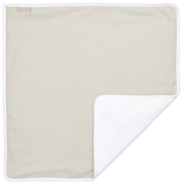 KraftKids Wickeltischunterlage Leinen Natur Braun, Windelmatte aus 100% Baumwolle, wasserundurchlässige Reise-Wickelunterlage