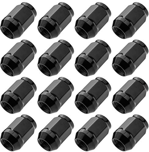 C CARBONADO 16 Stück Radmutter M12x1,5 35mm SW19 Kegel Schwarz | 16 Stück, M12x1,5, 35mm, SW19, Kegelbund, geschlossen, Schwarz, passend für Alufelgen und Stahlfelgen