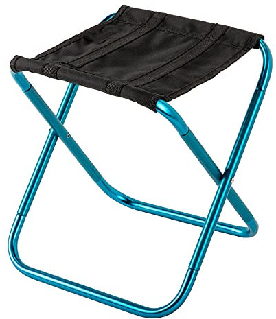 MISSFOX Hocker Klappbar Kleiner Tragbarer Klapphocker Aluminium Campinghocker Leicht Faltbar Gartenhocker Outdoor Falthocker 100 KG Belastbar für Camping, Angeln, Reisen und Wandern (26 x 24 x 22 cm)