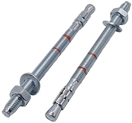 (20 Stück) Keilanker M8 x 115 mm, Metalldübel, Durchgangsbolzen Mauerwerk Befestigung, Beton Spreizanker (20, M8 x 115 mm)