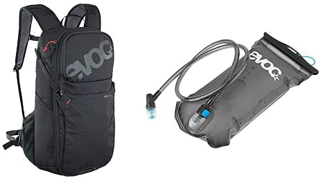 EVOC RIDE Fahrradrucksack Bike-Rucksack für Trails HYDRATION BLADDER 1,5 Trinkblase für den Rucksack (16 L Stauraum, cleveres Taschenmanagement, AIR-PAD-Rückenpolsterung) Schwarz/Carbon Grau