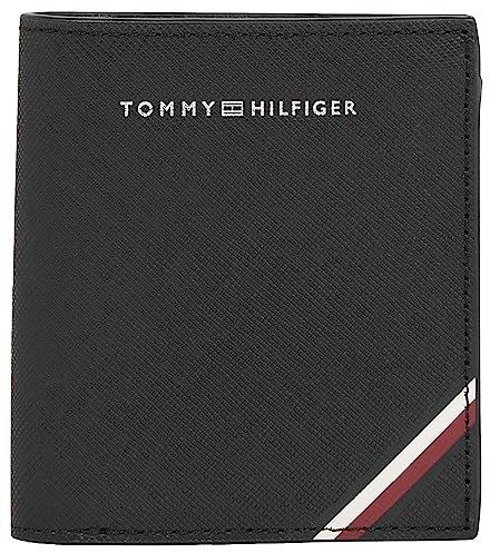 Tommy Hilfiger Herren Geldbeutel Central Trifold aus Leder, Mehrfarbig (Black), Einheitsgröße