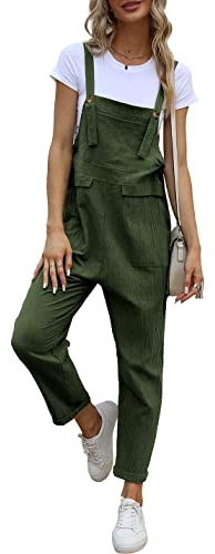 Sukany Women's Summer Baggy Cotton Linen Overalls Loose Jumpsuits Casual Harem Pants