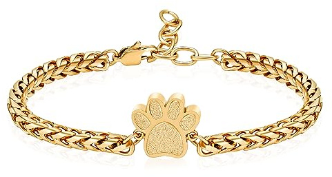VCCWYQK Pfote drucken Urne Armband für Asche für Hund Katze Einäscherung Schmuck für Asche niedliche Tiere einstellbar Memorial Keepsake Armbänder Schmuck Geschenke für Frauen