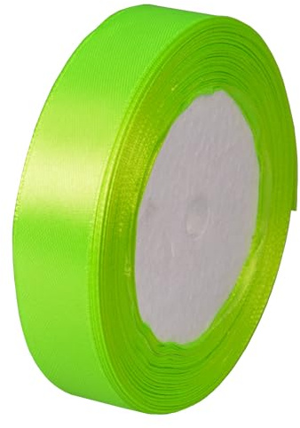Satinband Chartreuse Grün 20mm, 22 Meters Geschenkband Schleifenband Bänder zum Basteln Nähen, Dekoband Stoffband Bänder für Geschenkverpackung Haarschleifen Geburtstag Hochzeit Party Dekoration