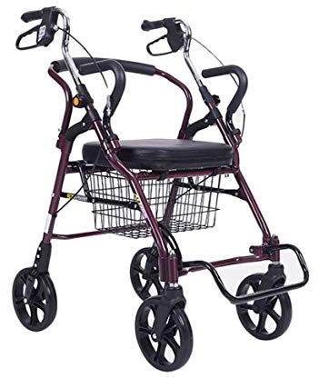 GaRcan Klapprollator Rollatoren Walker Gehhilfe für Senioren Alter Einkaufswagen Roller Vierrädriger Aluminium Klapprollator