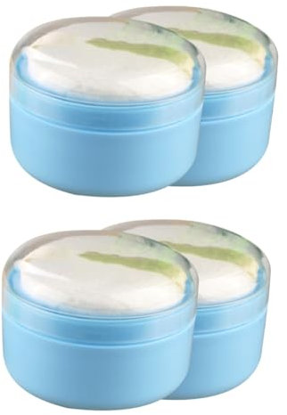 Vaguelly 4 Stück Talkum Puderquaste Fall Kleinkind Make-up-schwamm-etui Behälter Für Gesichtspuder Puderdose Selber Machen Leerer Körperpuderbehälter Babypuder Lotion Dose Für Make-up-puder
