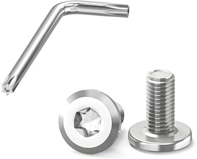 Dayalo 20 Stück Flachkopfschrauben M6 x 12 mm Torx Edelstahl A2 für Möbel | V2A Gewindeschrauben mit Vollgewinde, Torx Schrauben und Schlüssel für Möbelbeschläge, Geräte, Werkstatt und Reparaturen