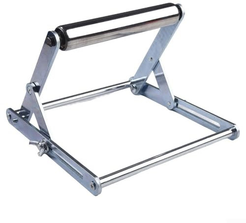 Adjustable Cutting Machine Roller Support Frame Auxiliary Support Frame Table Saw Frame, Height Adjustable Range 45~130MM, Metal Cutting Machine Working Support Frame Cutting Machine Accessories