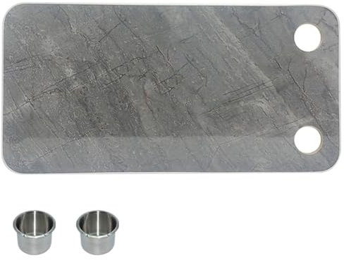 LYUCAYHQ 80 * 40 * 2 cm Wohnmobiltische, Seitlich Hängender Klapptisch für Wohnmobile, Wohnmobil-Zubehör, mit Zwei Getränkehaltern, für Camper und Wohnmobile(Gray)