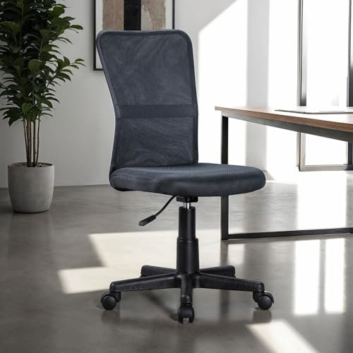 IDIMEX Bürodrehstuhl TODI höhenverstellbar & schwenkbar -grau ergonomischer Schreibtischstuhl mit atmungsaktivem Netzrücken und Wippmechanik mit stabilem Kreuzfuß [Belastbarkeit 100 kg]