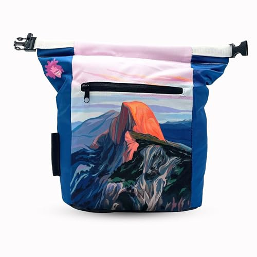 GNARLY DOOD Yosemite Climbing Chalk Bucket | for Bouldering Gym & Outdoor Use | Durable Hook & Loop Closure, 2 Zippered Pockets, Easy-Carry Handle
