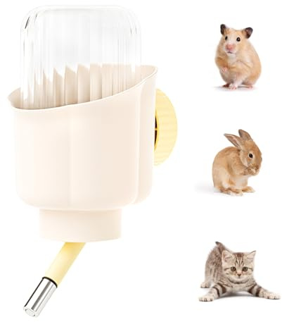Kaninchen Trinkflasche, 300ml Hamster Tränke, Hängende Nagertränke, Wasserspender für Hamster, für Katzen, Kaninchen, Meerschweinchen, kleine Hasen, Chinchillas