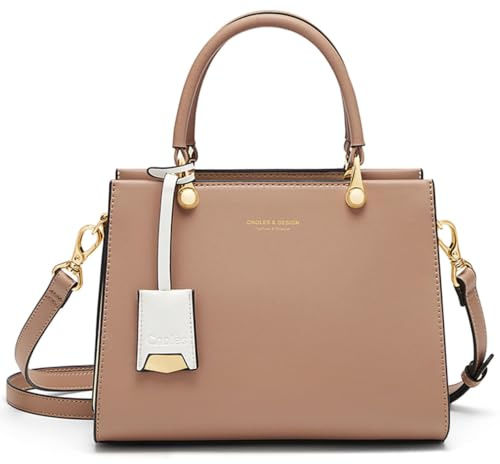 Cnoles Elegante Leder Damen Handtaschen Top-Handle Satchel mit Schulterriemen Modische Einkaufstaschen für Damen