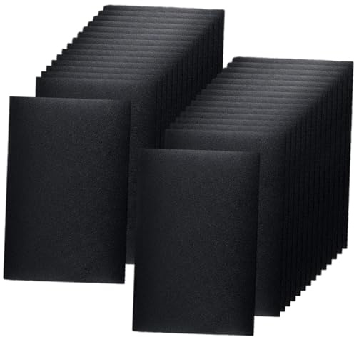 Generisch 30 Blatt Abwischbare Tafelfolie 10X15cm aus Strapazierfähigem Material Wiederverwendbare Schwarze Tafelaufkleber für Klassenzimmer und Büro Selbstklebend und Leicht zu Reinigen