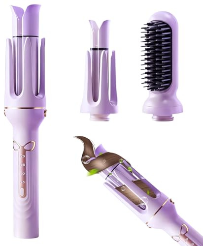 Xevinas Automatischer Lockenstab mit Beach Curls & Heatless Waves – Hair Curler, Lockenwickler Aufheizbar für Kreppeisen, Welleneisen & Lockenstäbe (A)