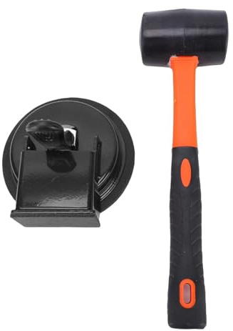 Fafeicy Werkzeug Zum Fixieren von Bodenlücken mit Saugnapf und Hammer, 70 Kg Zugkraft, 118 Mm Greifer für die Reparatur von Laminat-Hartholzböden und die Ausrichtung von Dielen