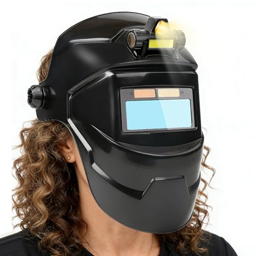 Auto-Darkening Welding Helmet,Welder Hood with Light,Welding Helmets Auto Darkening | for Construction Industrial Men Safety Home Workshop