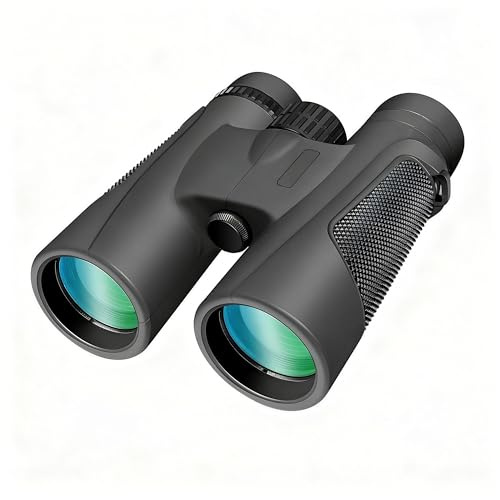 12X42 Fernglas HD Kompakt Fernglas Erwachsene Wasserdicht 42mm Großes Okular Ferngläser FMC-Linse Feldstecher für Erwachsene Vogelbeobachtung Reisen Jagd Konzert Sport im Freien