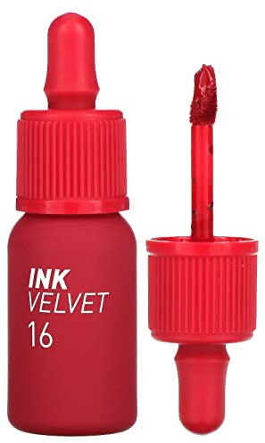Peripera Lip Ink Velvet Tint Soft - Glowing Cosmetics Smooth And Shining,Long Lasting Makeup - Heart Fuchsia Pink