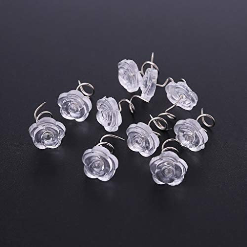 Clothes Pegs, Pack of 50 Clear Heads Twist Pins for Upholstery, Slipcovers and Duvets, 0.5 Inch Bedskirt Pins, DIY Upholstery Twist Pin for Sofa, Couch, Chair, Car Roof Headliner Repair Curtains