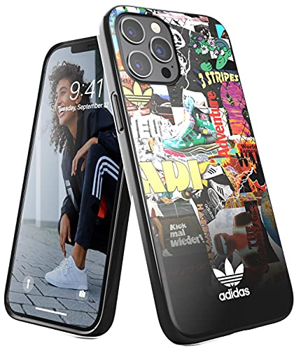 adidas,EX7967,Hülle AA8Entwickelt füriPhone 12 ProMax 6.7, Fallgeprüfte Hüllen, stoßfesteerhöhte Kanten, Original Snap Case Schutzhülle, Grafik/Bunt