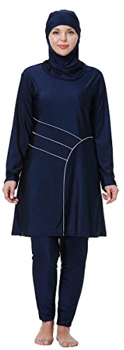 TaissBocco Muslimische Plus Size Bademode für Frauen Burkini Islamischer Badeanzug (5XL, T7)