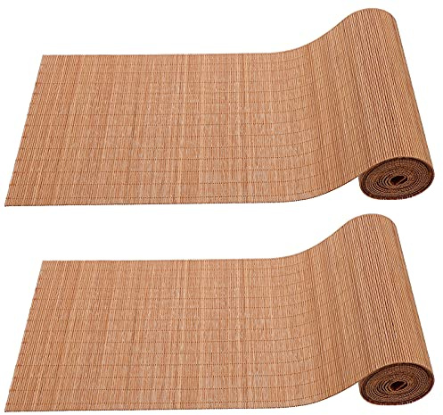 NUOBESTY Bamboo Tea Mat Table Runner 39X12 Inch Borderless Cuttable Placemat for Tea House Dining Table Protection and Decoration