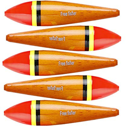 SXSHUN Posen Angeln Set Schwimmer Laufposen 5 Stück Angeln Bobber Schwimmt Angelsets Balsaholz Posen Slip Posen 3+2g