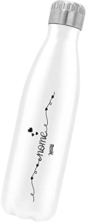 Borraccia Termica Bottiglia Termica Acciaio Inox 500ml Bottiglia Termica Made in Italy Ecologica 24 Ore Freddo & 12 h Caldo - Personalizzata con nome - Lineheart Name
