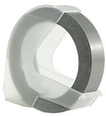 SEQUENTIAL Compatible with Dymo Embossing Replacement Label Tape Refills Silver S0898110 Plastic 9mm x 3m Split Back Peel & Stick Self Adhesive Works with Dymo Embossing Label Makers (1 x 9mm Silver)