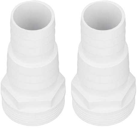 Nimomo 2 Pezzi Adattatore per Tubo Piscina, Adattatore per Tubo Flessibile con Filettatura Interna da avvitare, Pompa Piscina Filtro in Plastica con Filettatura Maschio