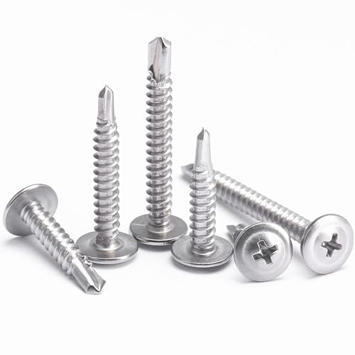 120STK Selbstschneidende Schrauben Edelstahl M4.2x32mm Blechschrauben Selbstschneidend für Stahl Metall Bohrschrauben Metallschrauben (4.2 * 32mm)