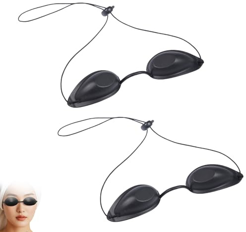 2 Stück Solarium Brille IpL Rotlichtlampe Schutzbrille Lichtlampe Rotlichtbrille Augenschutz Solarium Schutzbrille Infrarotlampe Sonnenfinsternis Brille Solariumbrille Augenklappe für Schönheitsklinik