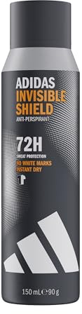 adidas Invisible Shield Anti-Transpirant Deodorant Spray für ihn, 72 Stunden Schweiß-Schutz, maskulin-holziger Duft, vegane Formel ohne Alkohol, 150ml