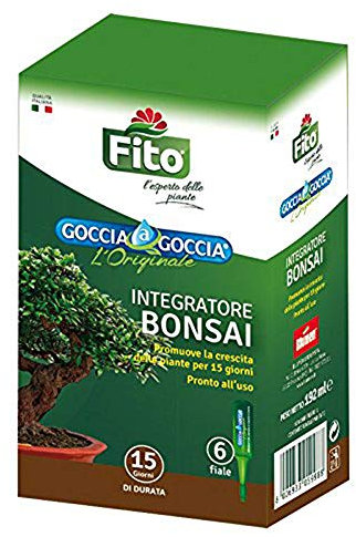 Concime Bonsai Liquido Goccia a Goccia A Lento Rilascio per Piante 6 fiale da 32 ml per Confezione| Pronto all'Uso, già Diluito| Rafforza Le Difese Naturali del Bonsai| Confezione da 1x o da 2X. (1)