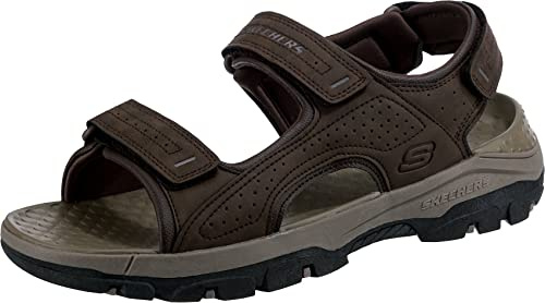 Skechers herr Tresmen-sandaler, Choklad syntetisk, 42 EU