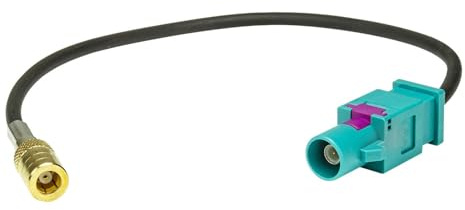 tomzz Audio 1500-053 Fakra (M) Antennenadapter Stecker auf SMB (F) Kupplung kompatibel mit DAB+ Blaupunkt Pioneer Sony Kenwood Alpine JVC uva