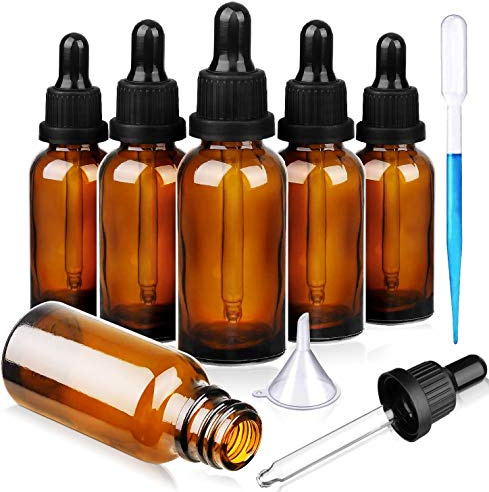Lymphbürsten Gesicht, Gesichtsbürste, Tropfflaschen aus Braunglas mit Pipette für Essenzen Öle Parfum Extrakte
