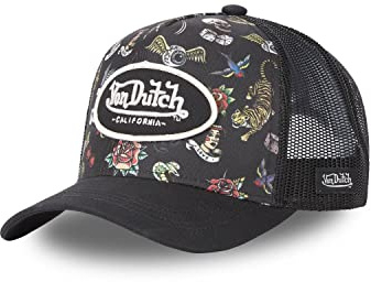 Von Dutch Cap Schwarz Original Custom Trucker Baseball Tat - Herren